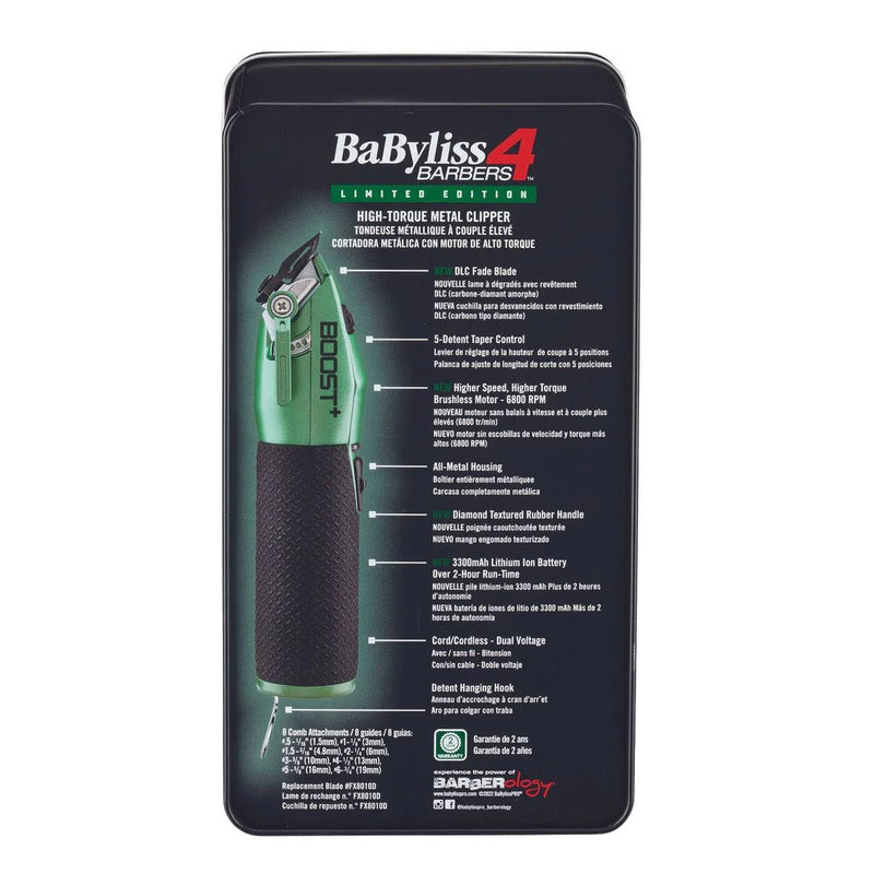 Maquinilla para cortar el pelo Influencer Collection Boost+ de BaBylissPRO, color verde, n.° FX870GI