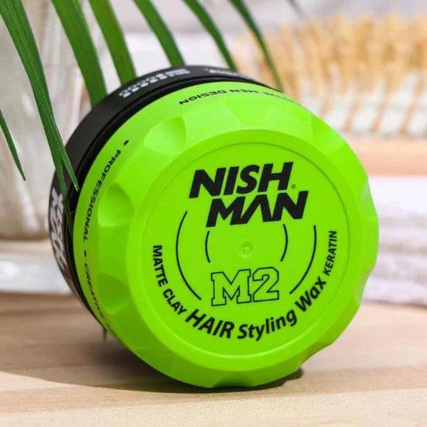 Nishman Matte Clay Hair Styling Wax Keratin M2 - AdrianaBeautySupply II