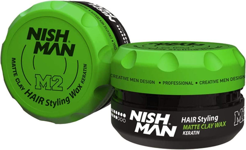 Nishman Matte Clay Hair Styling Wax Keratin M2 - AdrianaBeautySupply II