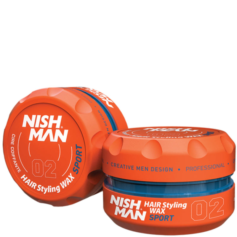 Nishman Aqua Hair Styling Wax 02 Sport - AdrianaBeautySupply II