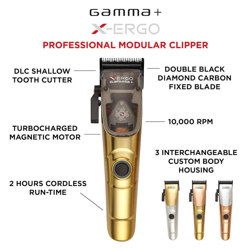 Cortadora de pelo inalámbrica con motor magnético Gamma+ X-Ergo (HCGPXERGOMS)