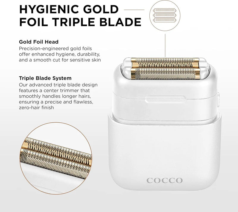 Cocco Impacto Micro Wet-to- Dry Foil Shaver (Gold)