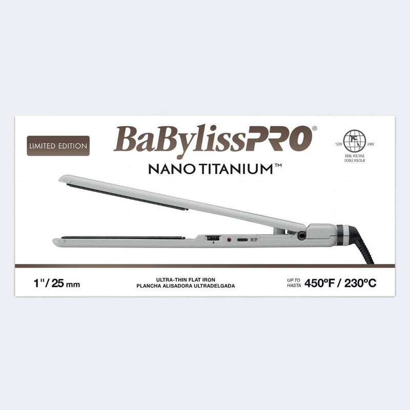 BaBylissPRO® Limited Edition Nano Titanium Grey Collection 1” Ultra-Thin Flat Iron