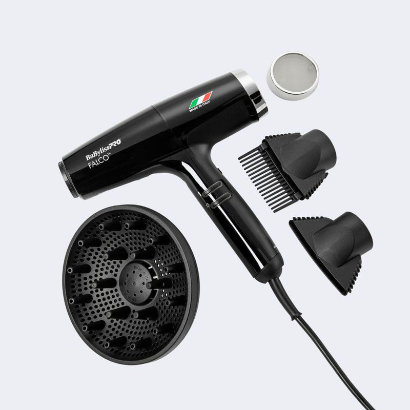 BaBylissPRO® Nano Titanium™ Professional Italian High-Speed Falco Dryer (Black)