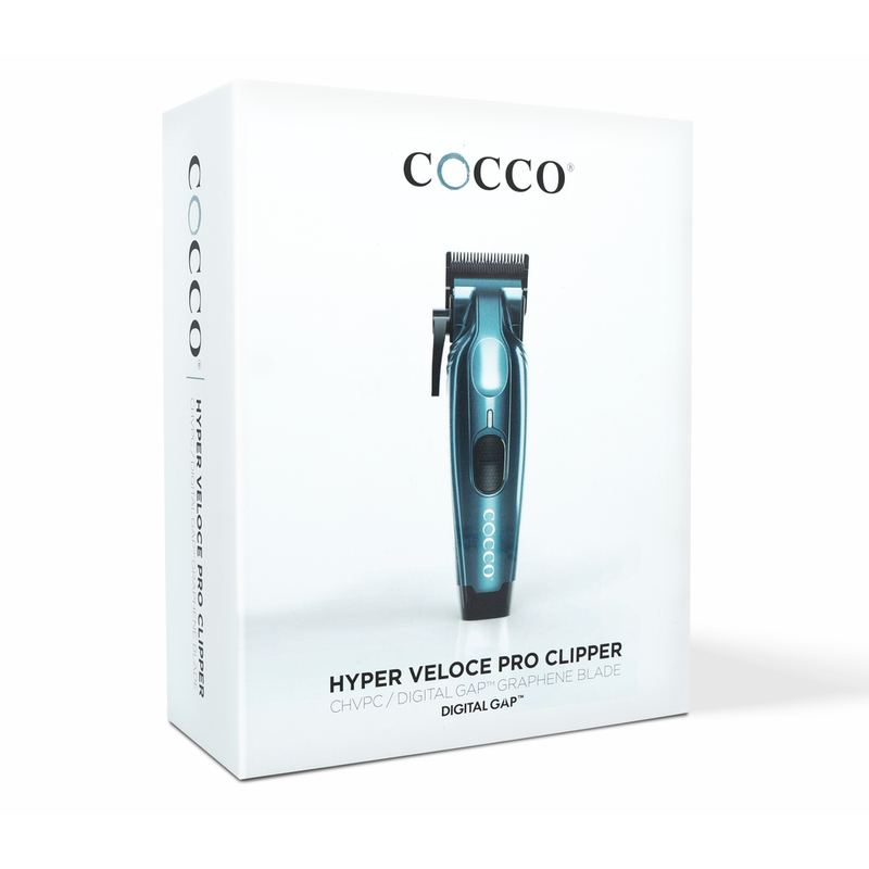 Cocco Hyper Veloce Pro Cordless Clipper w/ Digital Gap Ambassador Graphene Taper Blade + Charging Stand (CHVPC) Dark Teal