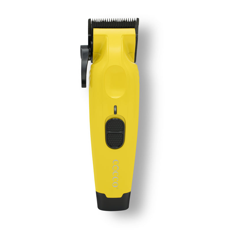 Cocco Hyper Veloce Pro Cordless Clipper w/ Digital Gap Ambassador Graphene Taper Blade + Charging Stand (CHVPC) Yellow