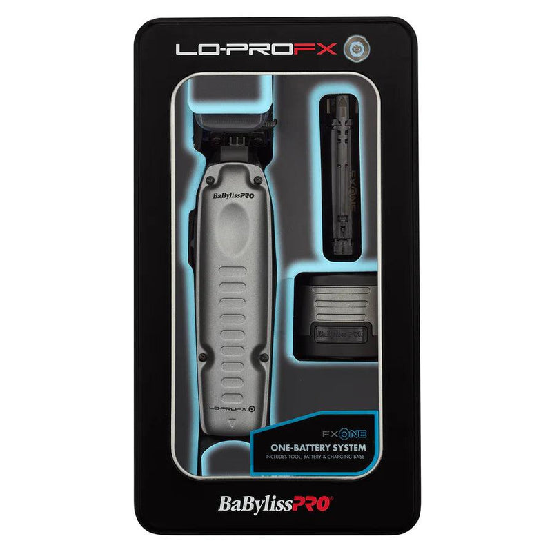 BaBylissPRO FXONE Lo-ProFX Matte Gray High Performance Low Profile Trimmer w/Interchangeable Lithium Battery Pack (FX729)