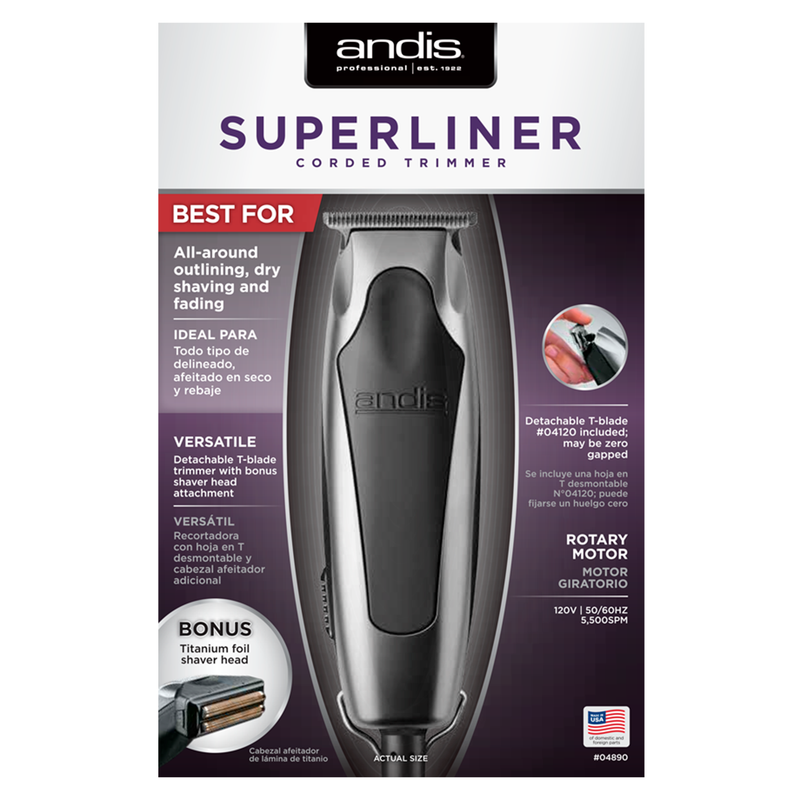 Superliner T-Blade Trimmer (with Bonus Shaver Head!) - AdrianaBeautySupply II