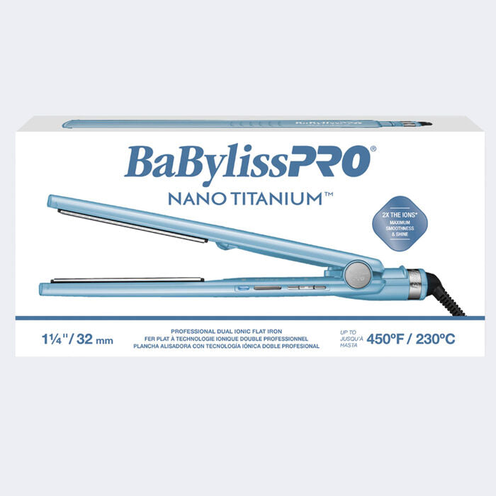 BABYLISSPRO® NANO TITANIUM™ 1¼" DUAL IONIC FLAT IRON - AdrianaBeautySupply II