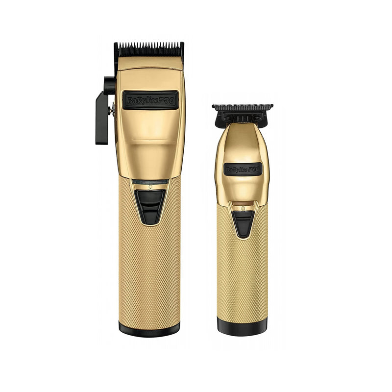 BaBylissPRO LimitedFX Collection Gold Black Clipper & Trimmer Duo  FXHOLPK2GB - Ideal Barber Supply
